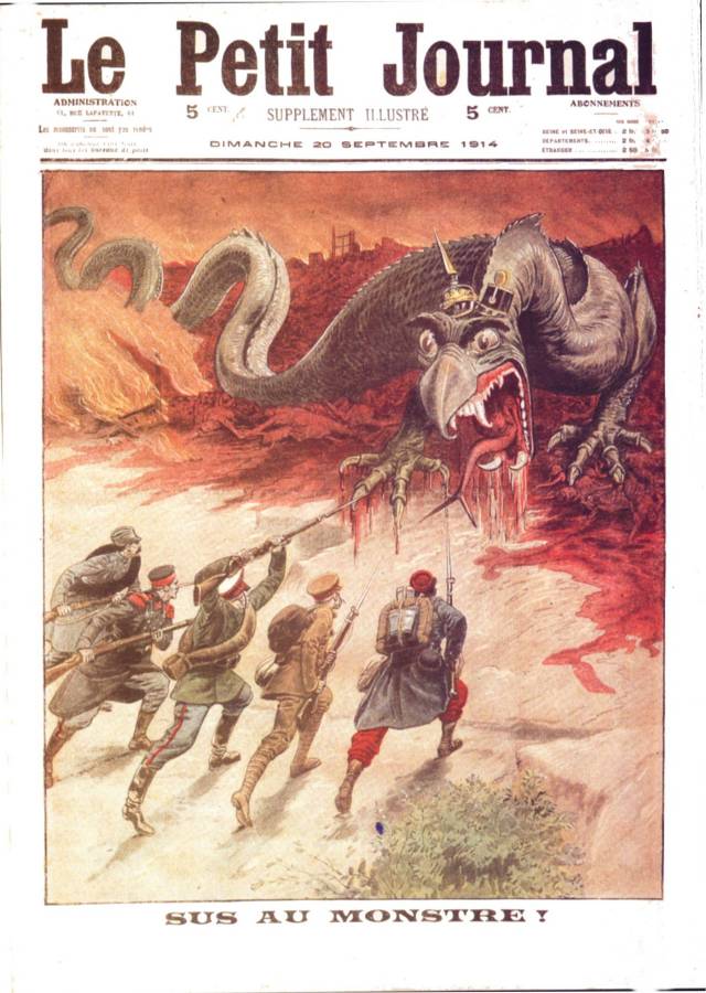 1914 20 septembre Le Petit Journal La Guerre Sus au monstre dessin anonyme.jpg